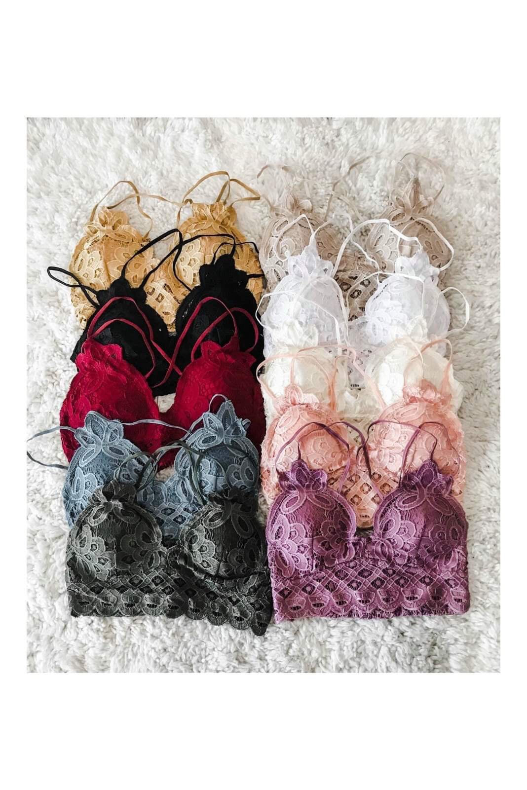 Deep V Lace Bralette Crop Top – Simply Diva Boutique