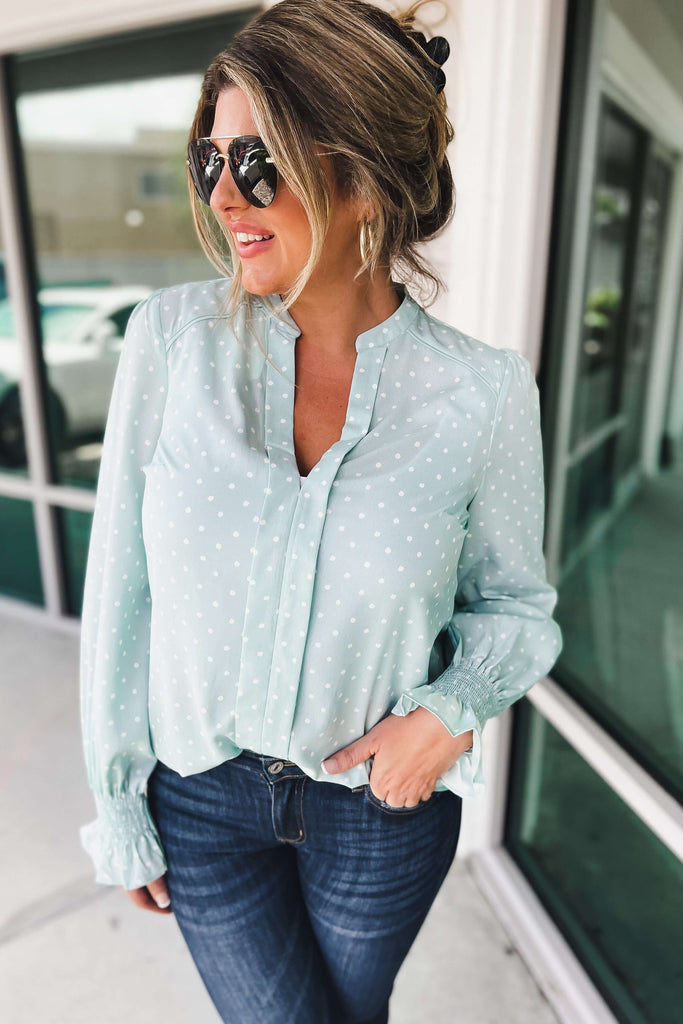 (More colors) Pretty and Chic Dot Blouse