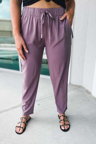 Essential Drawstring Mauve Pants