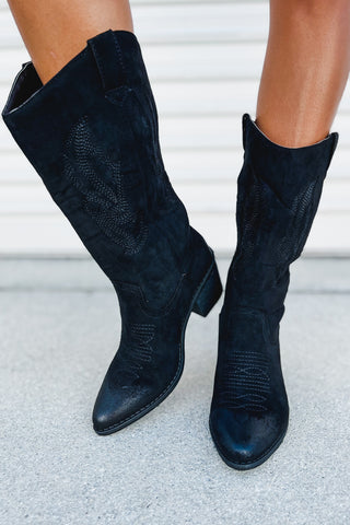Cowgirl Chic Western Black Boots