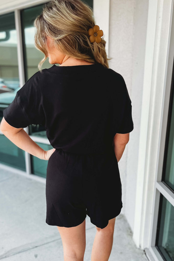 (More colors) I'll Be Fine V Neck Romper