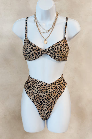 The Ellie Cheetah Twist Bikini Set