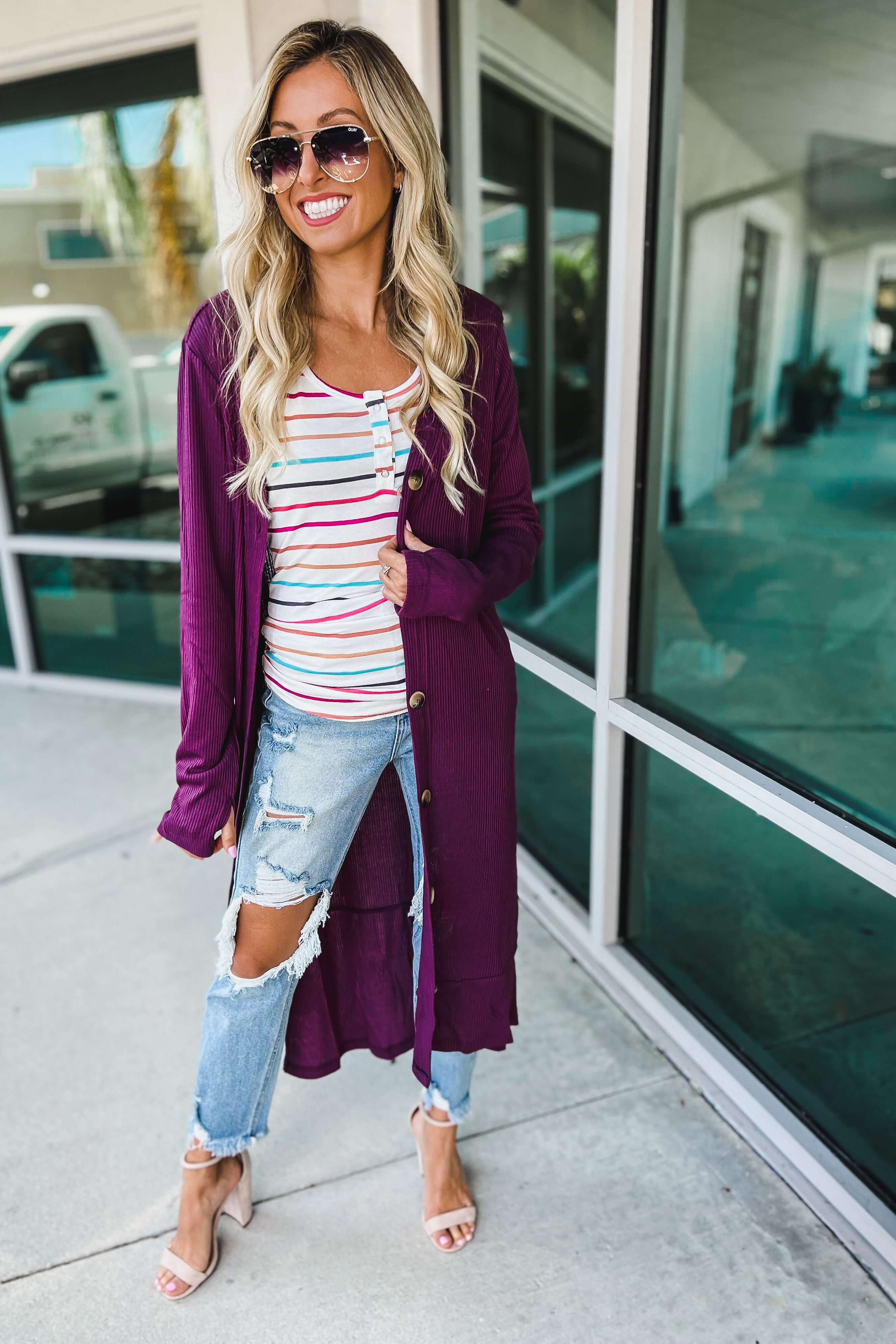 Colorful duster outlet cardigan