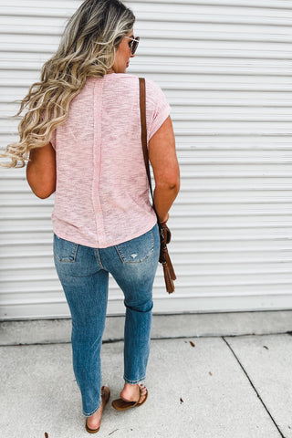All I Ask Oversized Knit Light Pink Sleeveless Top