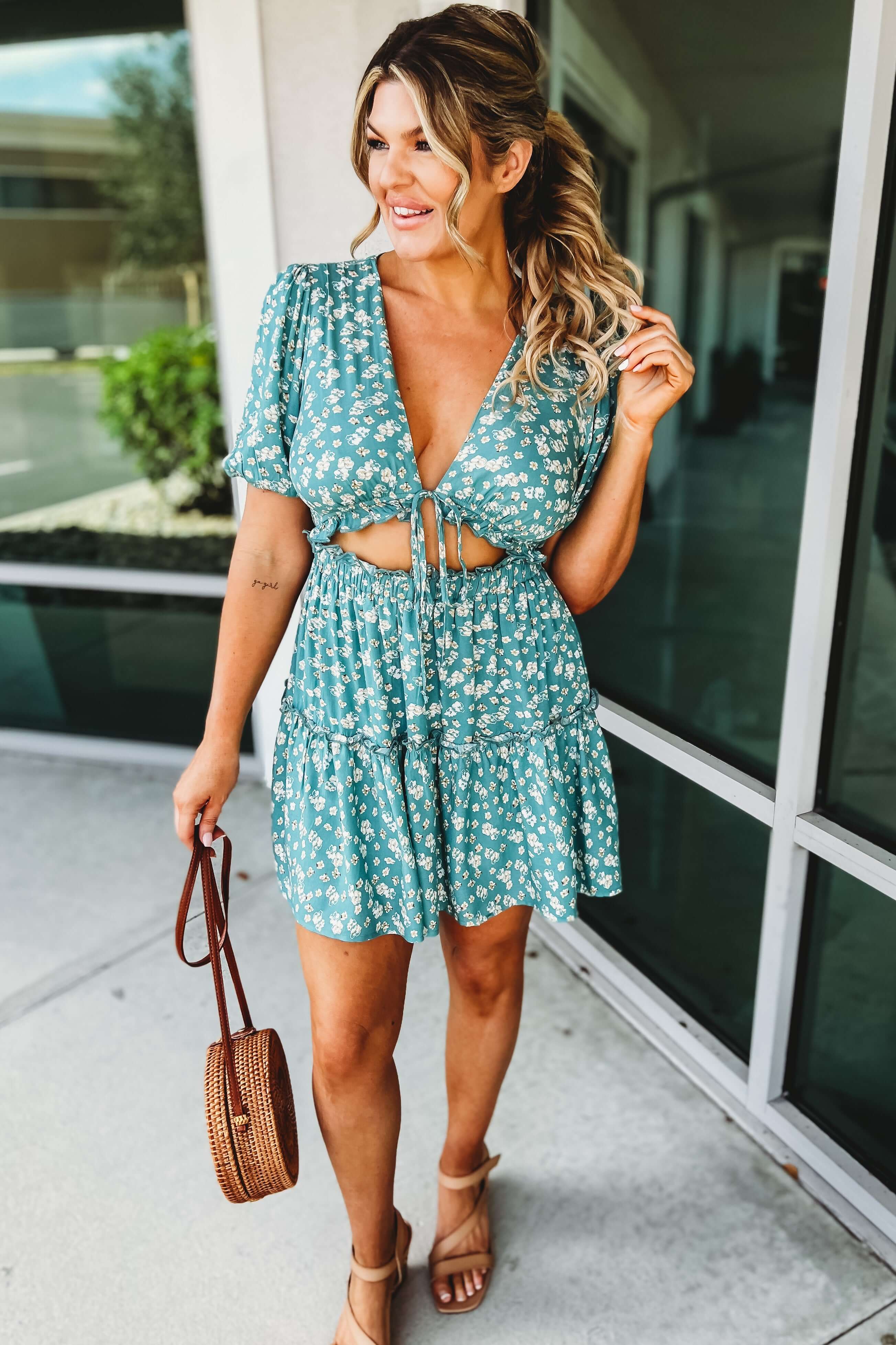 Sea ruffle clearance dress