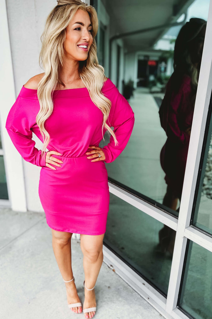 (More colors) Night on the Town Off Shoulder Dress