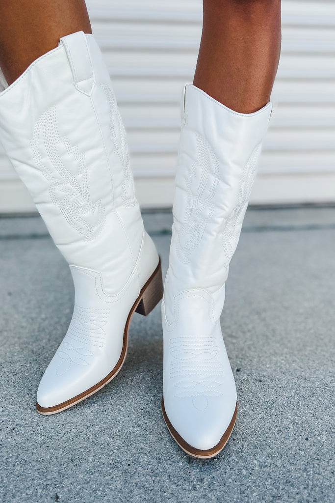 Cowgirl Chic Western White Boots