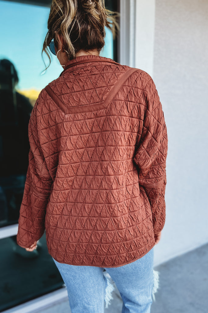 It’s Your Love Cocoa Quilted Jacket