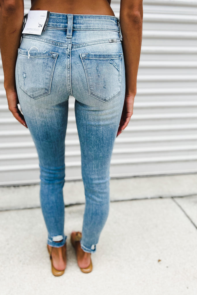 KanCan Star of the Show Distressed Mid Rise Jeans | Women's Online ...