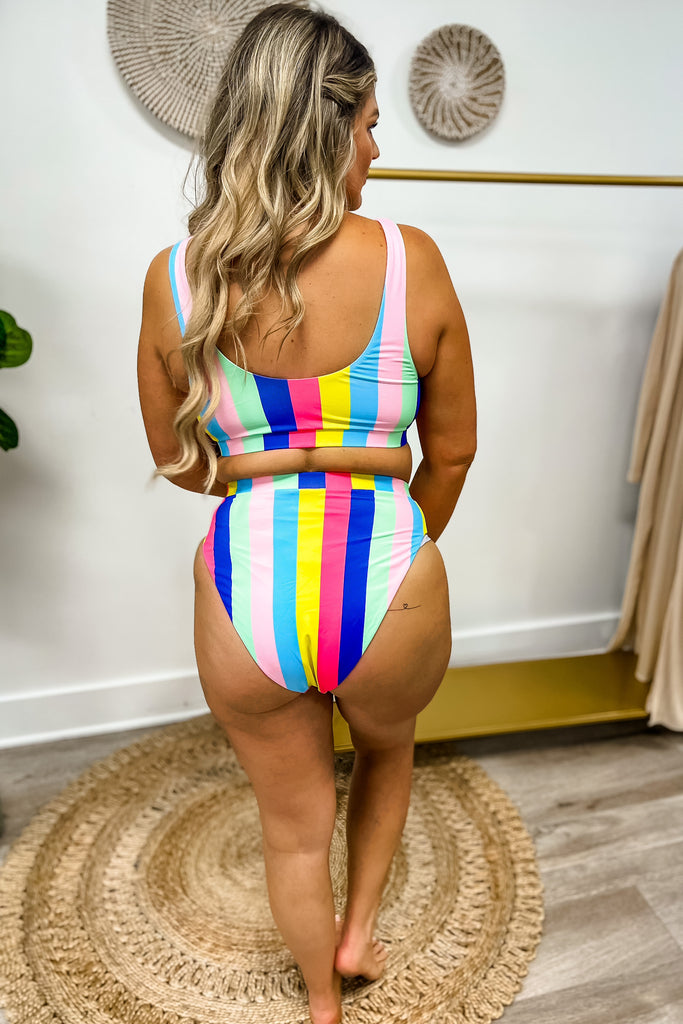Maui Rainbow Striped Bikini SET