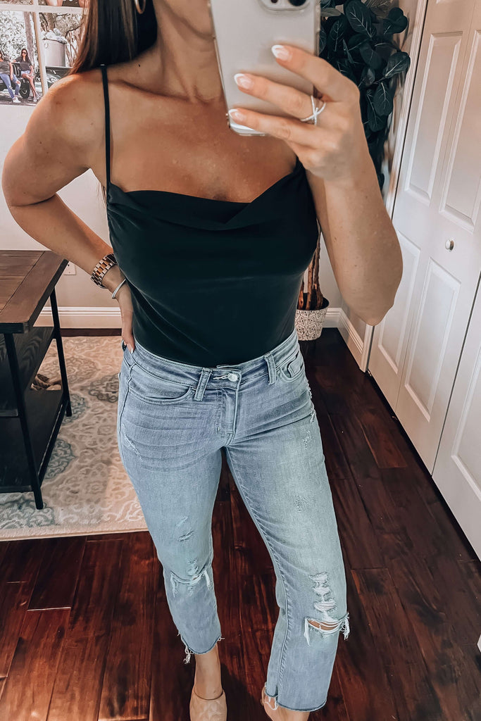 (More colors) Turning Point Cowl Neck Bodysuit