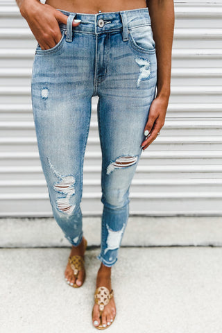 *KanCan Star of the Show Distressed Mid Rise Jeans