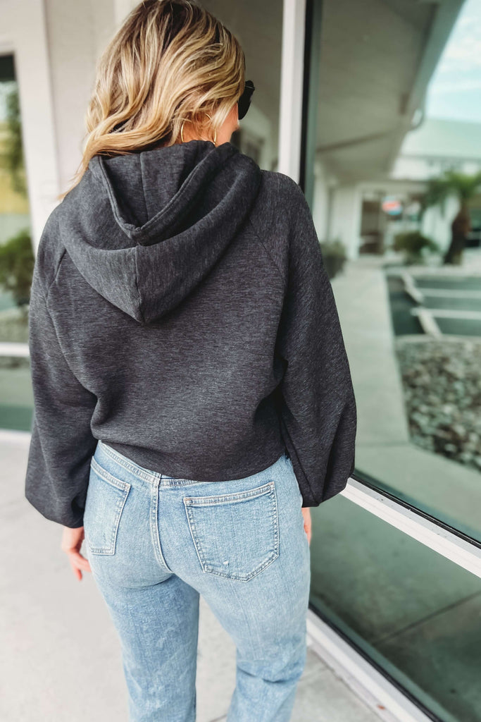 Bad Blood Charcoal Balloon Sleeve Hoodie