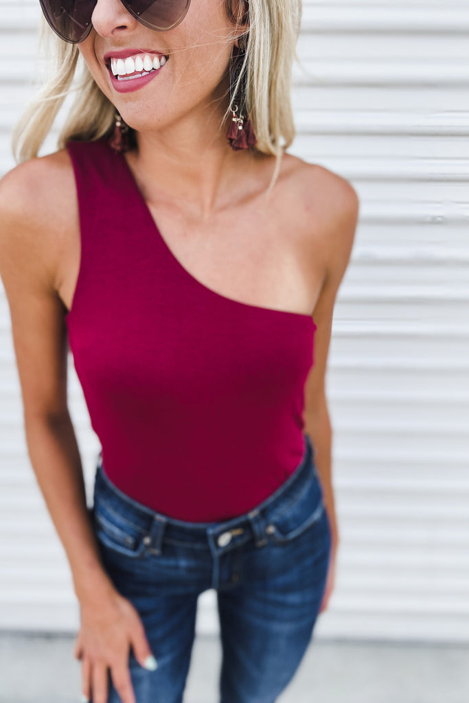 (More colors) End of the Night One Shoulder Bodysuit