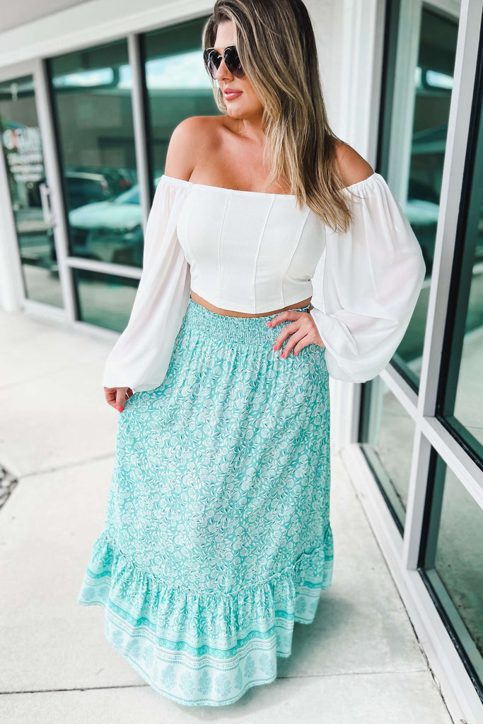 (More colors) Feeling this Way Cropped Knit Balloon Sleeve Top