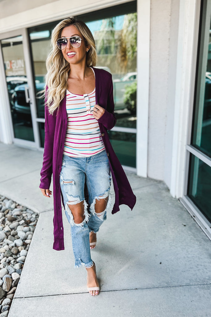 (More colors) Made For You Ribbed Duster Cardigan