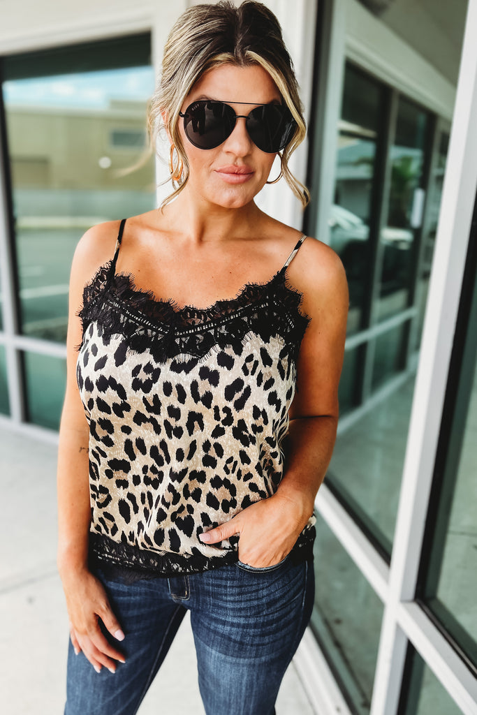 (More colors) Young and in Love Leopard Cami