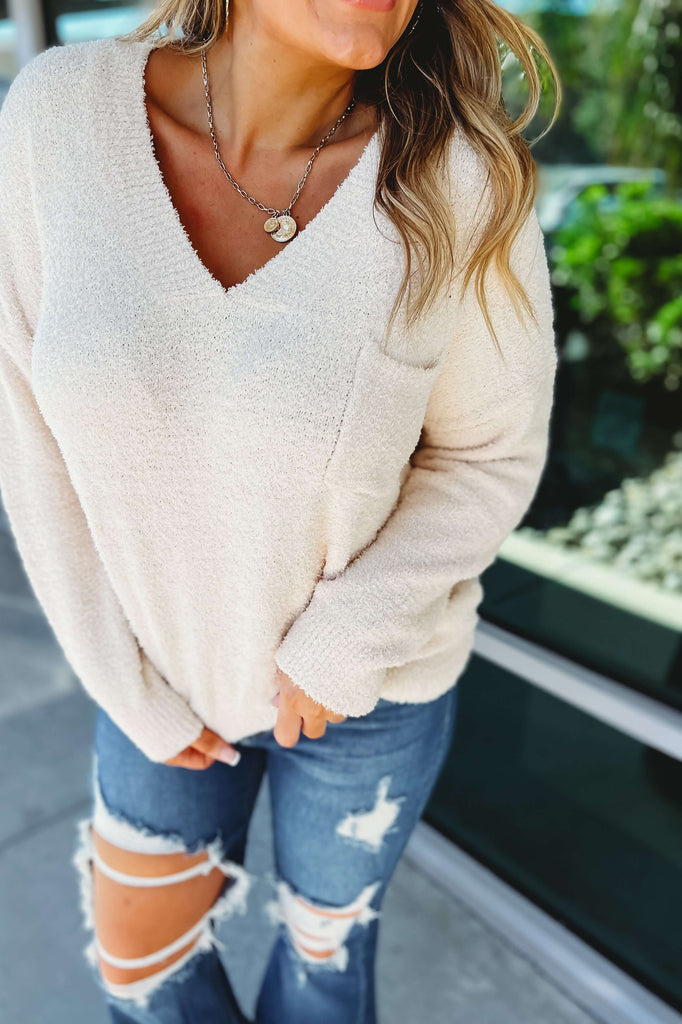 Cozy Cloud V-Neck Sweater (More colors)