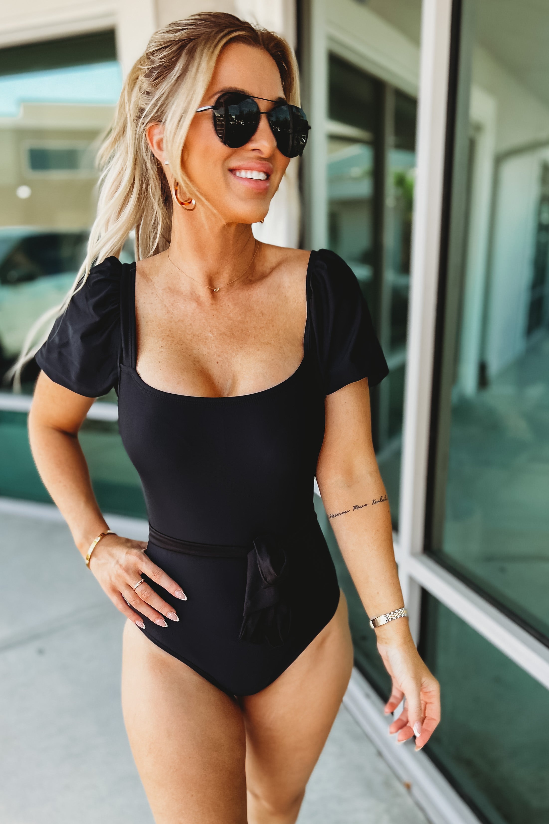 Puff Sleeve One Piece Swimsuit – Simply Me Boutique