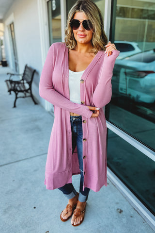 Made For You Ribbed Duster Cardigan
