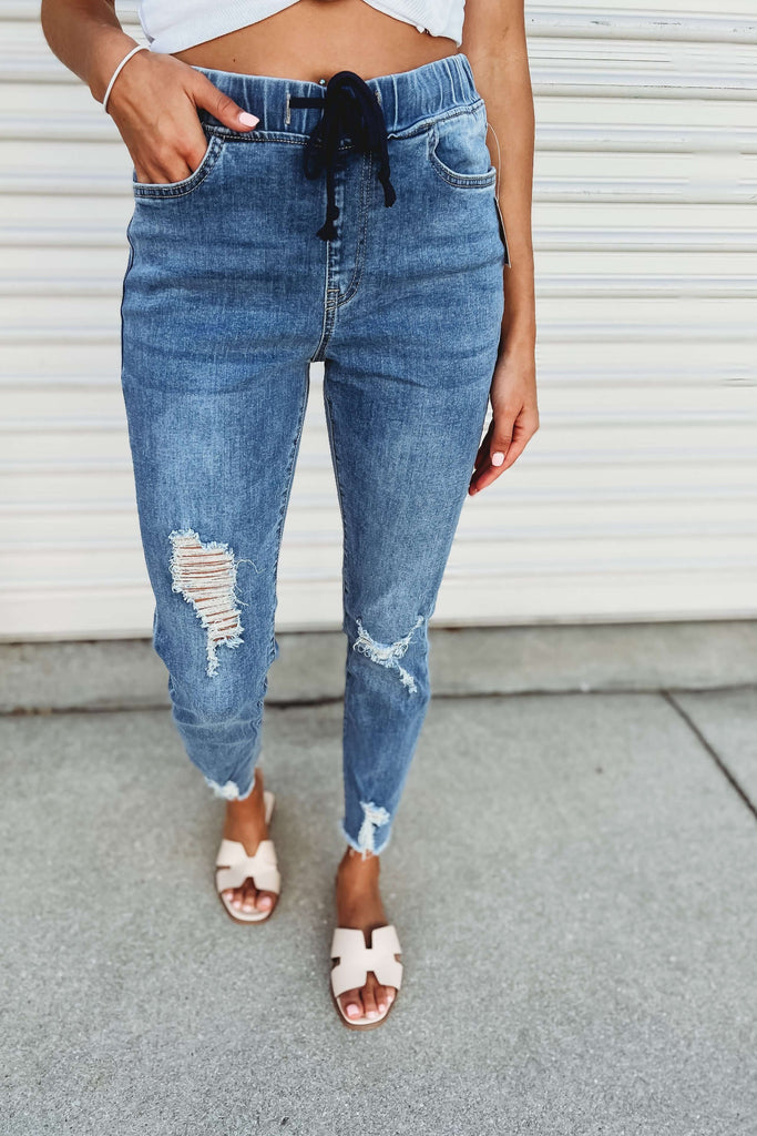 Never Get Over You High Rise Ankle Joggers