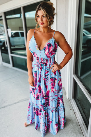 (More Colors) Close to My Heart Floral Maxi Dress