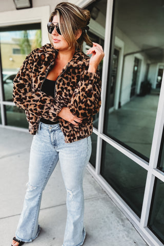Worth Thinking About Super Soft Faux Fur Leopard Jacket