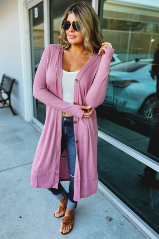 Made For You Ribbed Duster Cardigan